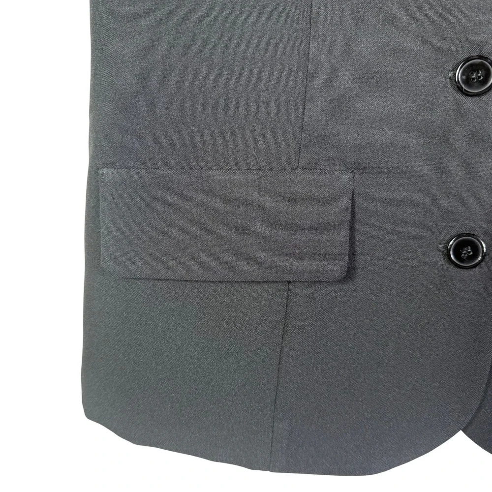 Vintage Pride & Joy Womens Black Short Sleeve Button Front Blouse Size 16 - Picture 4 of 6